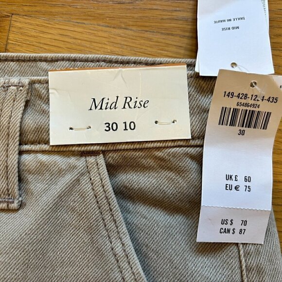 Abercrombie & Fitch Women's Mid Rise Long & Loose Short Size 30 10 - Picture 8 of 8